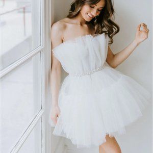 {Untamed Petals} Bridal Millie Mini Dress — Bachelorette, Shower or Bride to Be